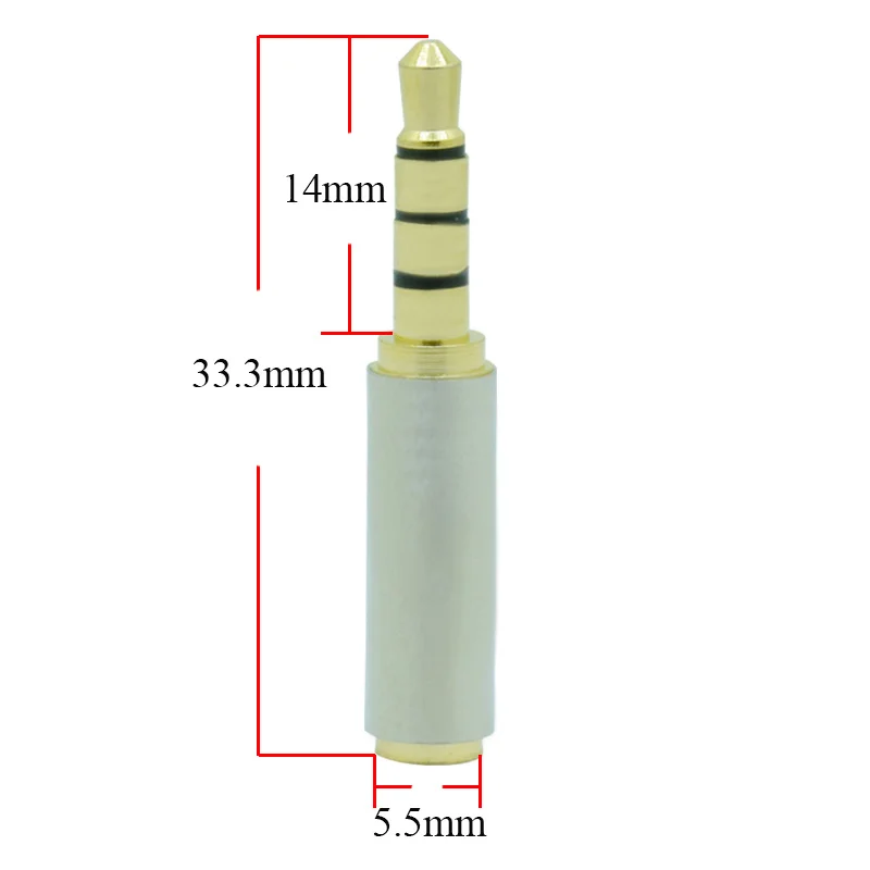 3.5mm male plug to 2.5mm female jack 