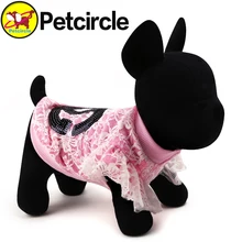 2015 Peicircle Beautiful Dog Shirt Clothes Sweet New Fashion Pet Dog Costume 2 Colors Size XXS XS S M L Free Shipping