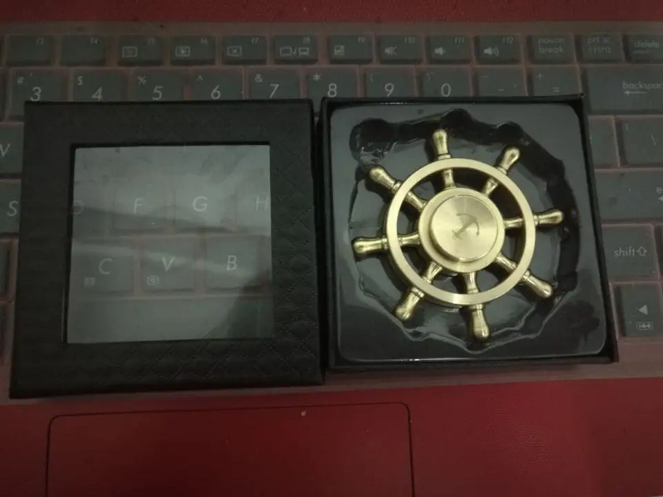 Copper-Ship-Wheel-Shape-Spinner-Fidget-Cubic-Anti-stress-Sensory-Fidget-Spinner-For-Decompression (4)