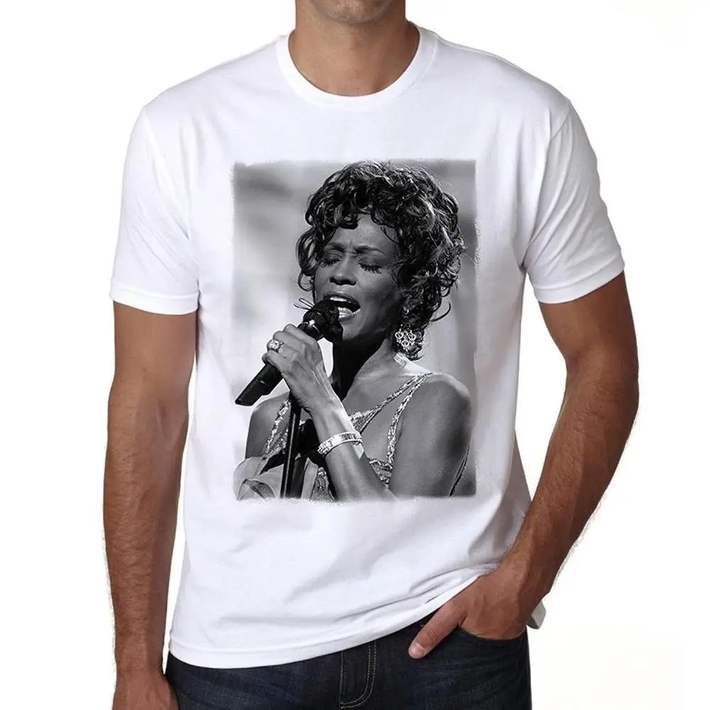 2019 забавная Новая мужская повседневная футболка с музыкальным принтом Whitney Houston