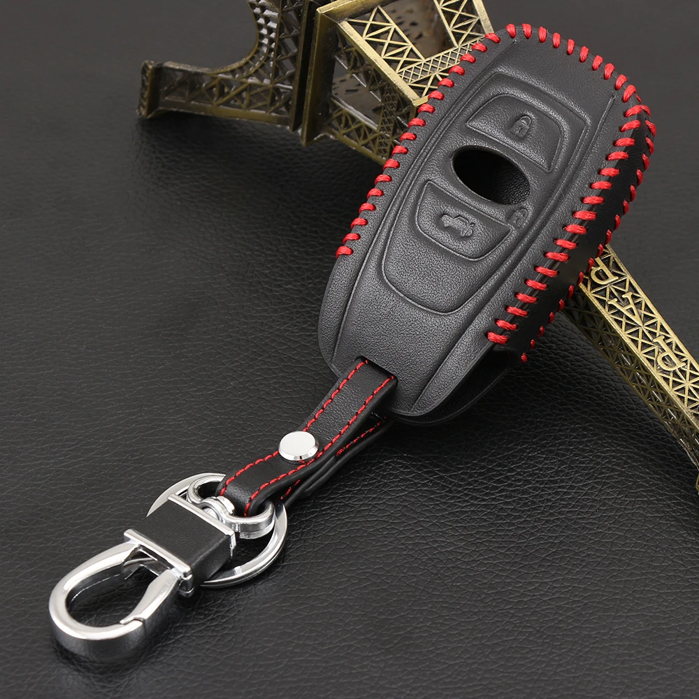 

Leather Car Smart Key Fob Case Protector Holder Cover Skin for Subaru Legacy Impreza Forester Xv Trezia BRZ Wrx Levorg Outback