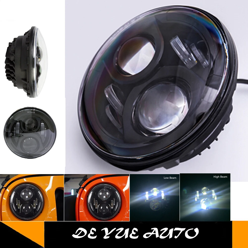 2pcs work lights 87W 7inch LED headlights High /Low Beam headlamp for Harley JEEP wrangler SUV TRUCK 4WD | Автомобили и мотоциклы