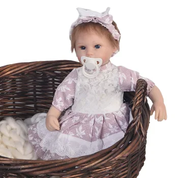 

42cm Silicone Reborn Baby Doll Toys Vinyl Princess Toddler 17inch alive High Quality Birthday Gift Play House Toy bebe doll