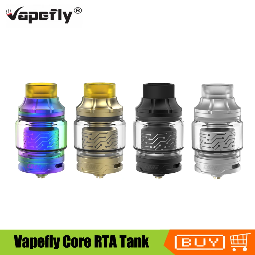 

Original Vapefly Core RTA Tank Electronic Cigarette Atomizer 2ml 4ml Support Single Dual Coil Vape Tank RTA Atomizer For Box Mod