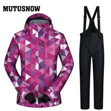 Лыжный костюм, женские бренды, зимняя акция, лыжные комплекты, ветрозащитные, водонепроницаемые, зимние комплекты, куртка и штаны, женские костюмы для сноубординга