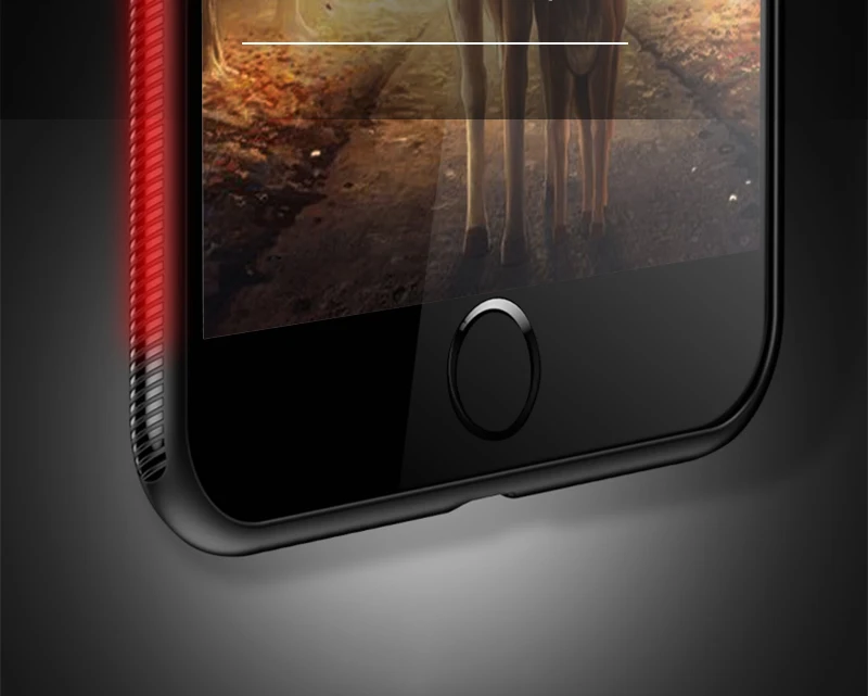 Hisomone Luxury Animal Tempered Glass Case For iPhone 7 7Plus Silicon Phone Case For iPhone X 8 8Plus 6 6S Plus Cover Coque