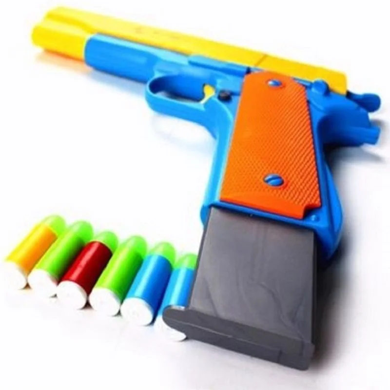 Classic Toy Gun Colt Pistol m1911 Kids Dart Guns Soft Bullet Outdoor Nerf Style