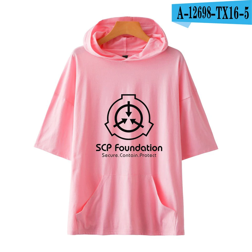 Frdun Scp фонд печати Harajuku толстовки для женщин/для мужчин одежда Лидер продаж Шапки Короткий рукав повседневное Kpops плюс размеры 4xl - Цвет: Цвет: желтый