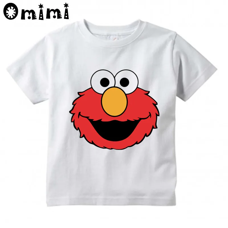 Детская футболка с рисунком из мультфильма «Улица Сезам», «печенье», «Монстр» милые топы с короткими рукавами для мальчиков и девочек, детская забавная футболка ooo3068