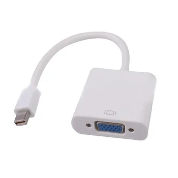 

400pcs Thunderbolt Mini DP to VGA Adapter Converter Cable for MacBook PC Retail Pack White