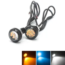 2 шт. орлиный глаз 12 Светодиодный 4014 SMD для вождения бегущий Хвост резервный Обратный парковочный сигнал белая лампа автомобильный Стайлинг светильник лампочка источника