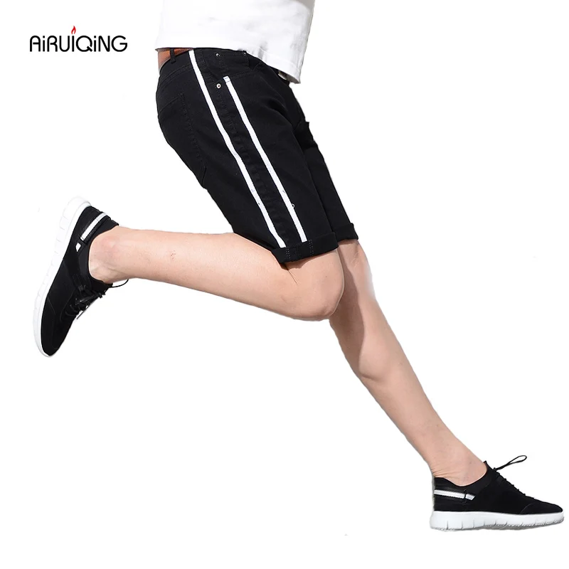 

New high-quality stretch black white self-cultivation shorts male jeans men's casual pants pants tide pants free shipping
