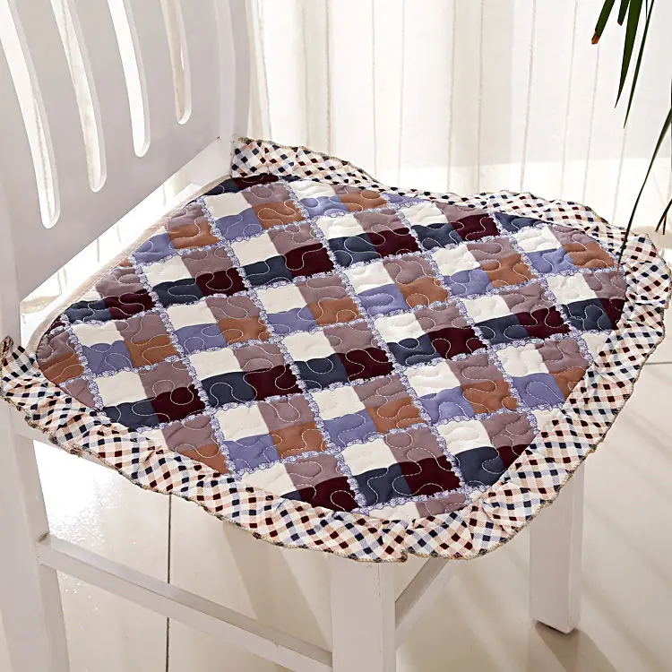 honggezi 2pcs Хлопковая Подушка для стула для офиса, дома, столовой, Декор, четыре сезона, подушка для сиденья, подушка для кухонного стула, противоскользящая дышащая подушка для сиденья - Цвет: honggezi 2pcs