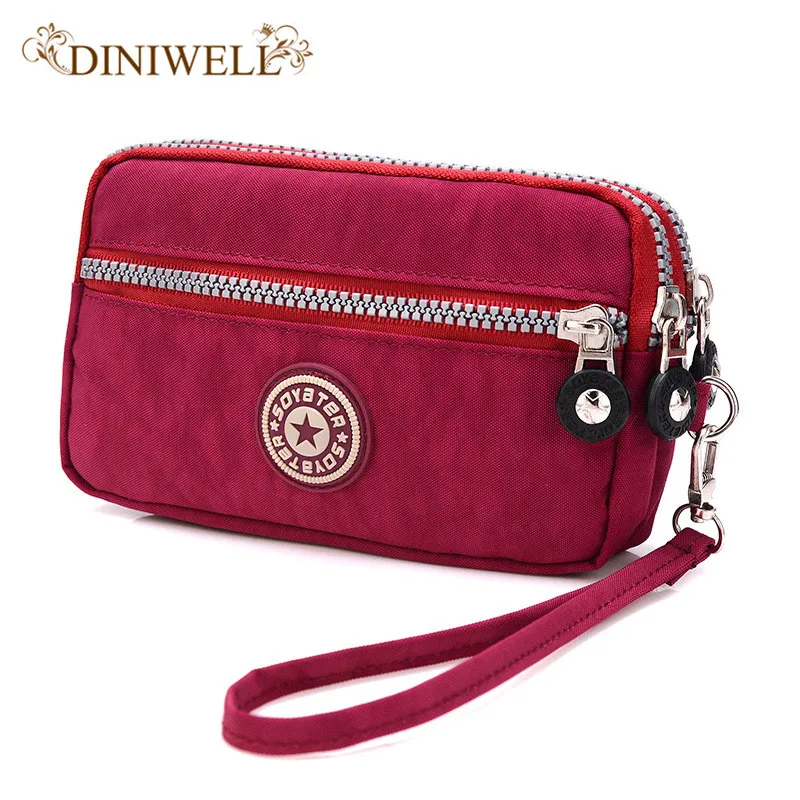 

DINIWELL 2018 new durable canvas wallet neutral style wallet practical women's tissue makeup bag multi-colored bag