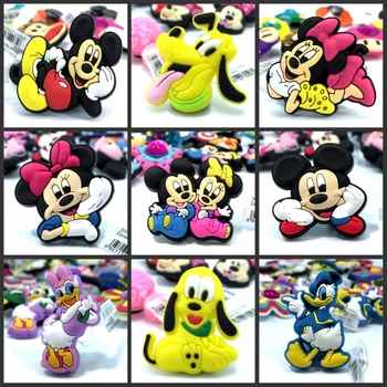 

1pcs High Quality Hot Mickey PVC Shoe Charms,Shoe Buckles Fit Bands Bracelets Party Gifts