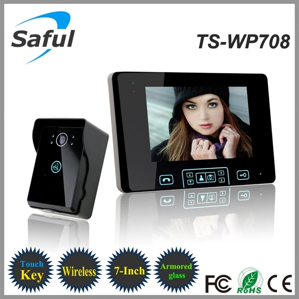 7 TFT Wireless Video Door Phone Intercom System 2 4GHz font b Digital b font with