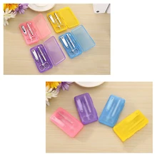 4 шт./компл. маникюрный набор для педикюра, ножницы, пинцет, Ножи уха Палочки маникюрный набор для ногтей набор из нержавеющей стали для ухода за ногтями, инструменты для вышивки