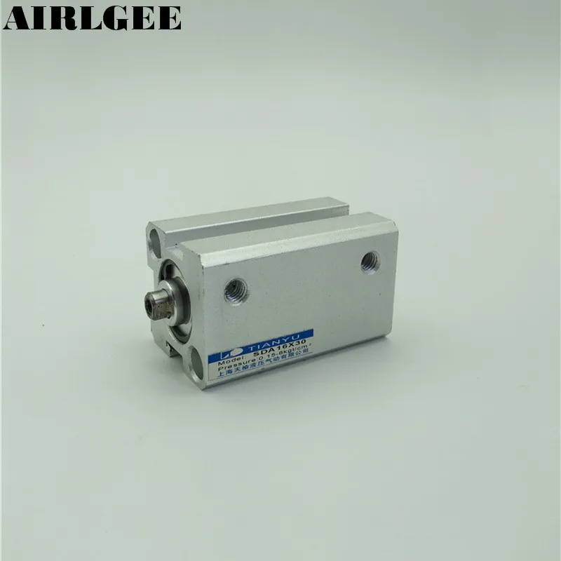 

16mm Bore 30mm Stroke Dual Acting Compact Thin Type Air Cylinder SDA16x30 Free Shipping