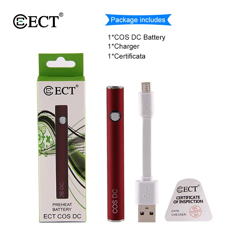 ECT COS 450mah VV разогревающая батарея для 510 Thread Vape электронная сигарета моды usb Зарядка батарея предварительного нагрева коробка мод