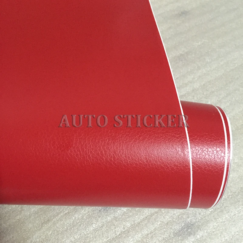 red leather car vinyl wraps 1