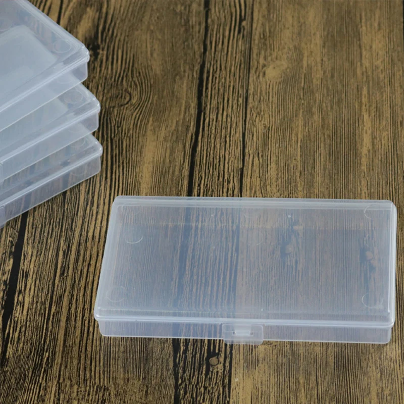 

1 pc Small Plastic Transparent With Lid Collection Container Organizer Case Display Organizer Cans Cabinet Sundries Storage Box