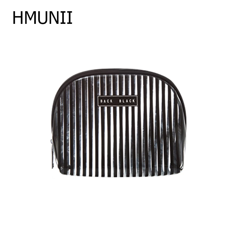 

HMUNII Portable Transparent Waterproof PVC Plastic Travel Cosmetic Bag Travel Toiletries Bags Makeup With Zipper Trumpet Large