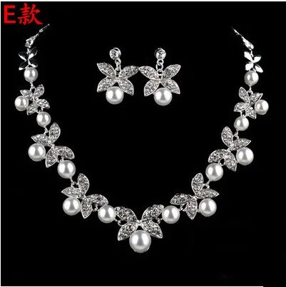High Quality Silver Luxury Oversize Crystal Wedding Jewelry Sets Hollow-out Flower Necklace&Earrings Set For Woman (4)