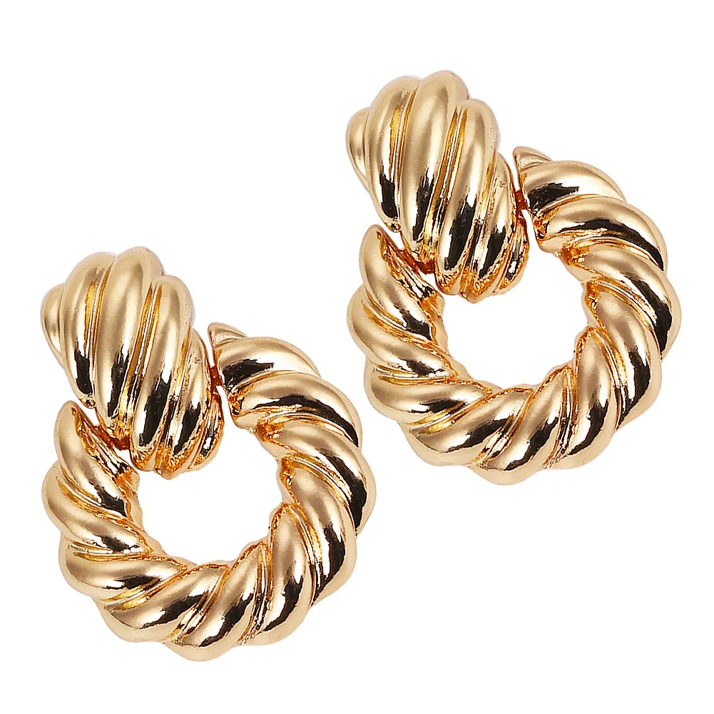 OEM Alloy Earring Womens Round Rattan Costume Jewelry Earrings For Girls