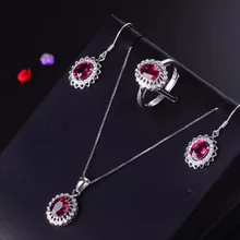 [MeiBaPJ прекрасного качества натуральный красный драгоценный камень, гранат Мода набор украшений для женщин Настоящее серебро 925 проба изящное ювелирное изделие "Шарм"