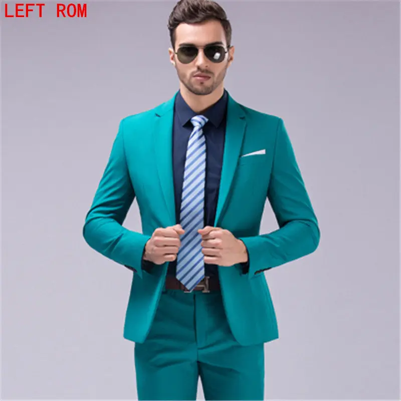

Desirable Time Men Green Party Suit Slim Fit New Fashion Purple and White Wedding Suit Men Brand Fashion Groom's Suit two-piece