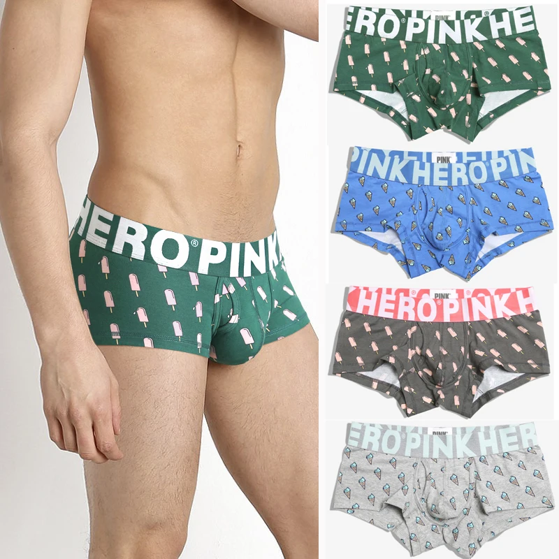 Новинка 2020 мужские хлопковые боксеры Pink Heroes модное нижнее белье