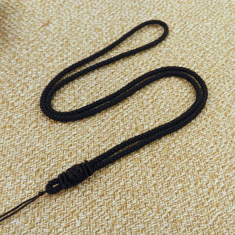5 шт ручной вязки ожерелье шелковая нить узел шнур для кулона-длинный шнур ананас узел - Цвет: Black