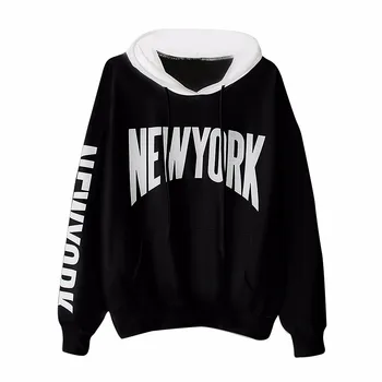 

Newest sweatshirt women Long Sleeve unique Letter Print Hoodie Sweatshirt Hooded Pullover Tops good quality hoodies