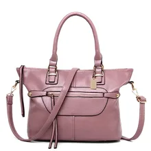2016 Women Handbag PU Leather Women Shoulder Bags Fashion Solid Large Messenger Bag Famous Brands Women Leather Bag Satchel T312