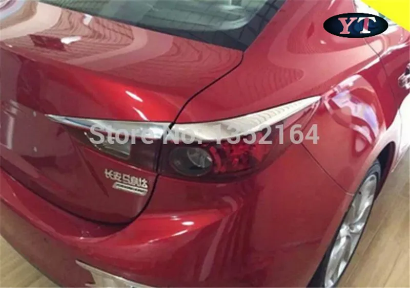 Авто задний светильник, рамка лампы для mazda 3 sedan, abs хром, авто аксессуары,. 4 шт