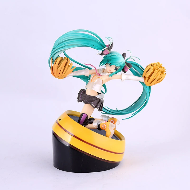 

Anime Sexy Figure Vocaloid Miku Hatsune Cheerful Ver. PVC Action Figure Collectible Model Kids Toys Doll 23cm HMAF009