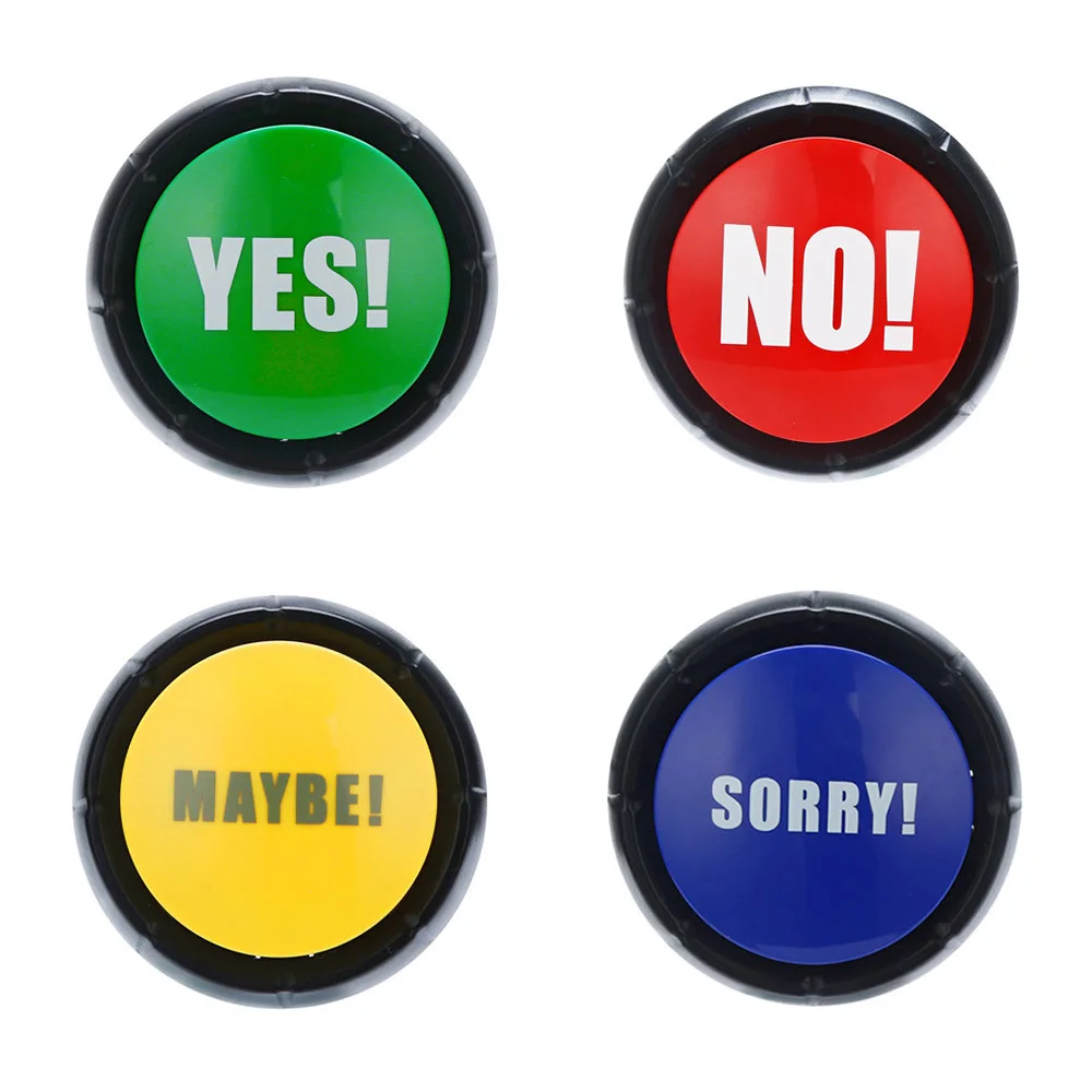 Electronic Round Toy Squeeze Box Sound Button Show Yes / No Sound Toys Party Tools Supplies Sounding Toys Holiday Decorations