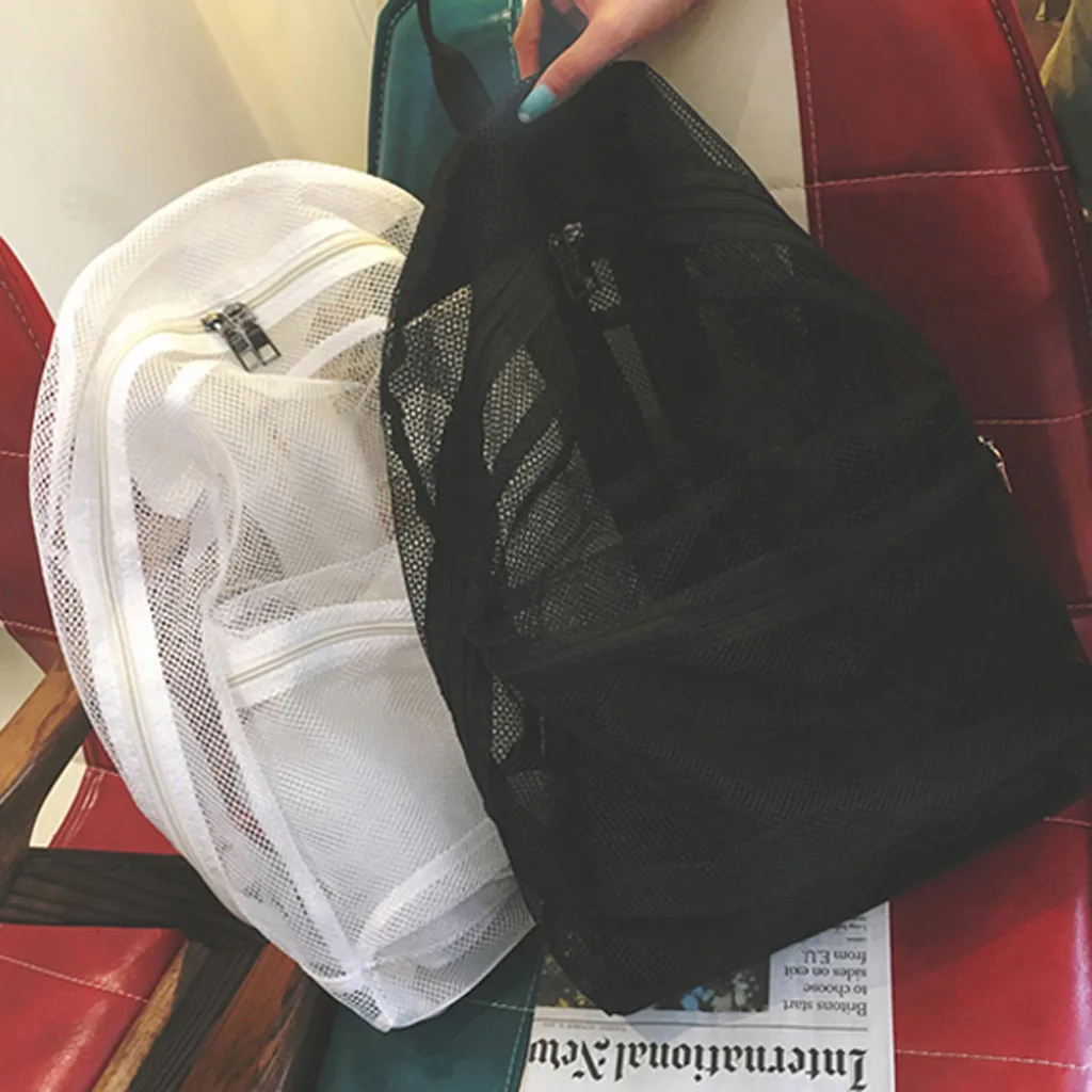 

Woman Backpack 2Pcs Unisex Mesh Large Backpack High Quality Solid Bag Phone Pocket School Package sac main femme P