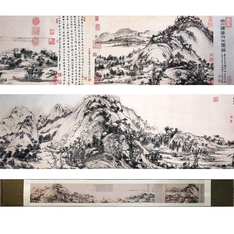 

Traditional Chinese Ink Painting On Silk Canvas Famous picture Fuchun Mountains Print Wall painting For Living Room art gift