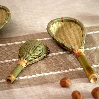 

Bamboo Weaving Colander Natural Handmade Weaved Filtered Spoon for Noodles can CSV