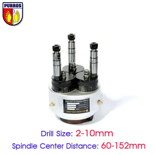 

Adjustable Three Spindle Drill Heads, Spindle Center Distance:60 to 152mm, Multiple Spindle Drilling Heads, Multi Spindle Heads