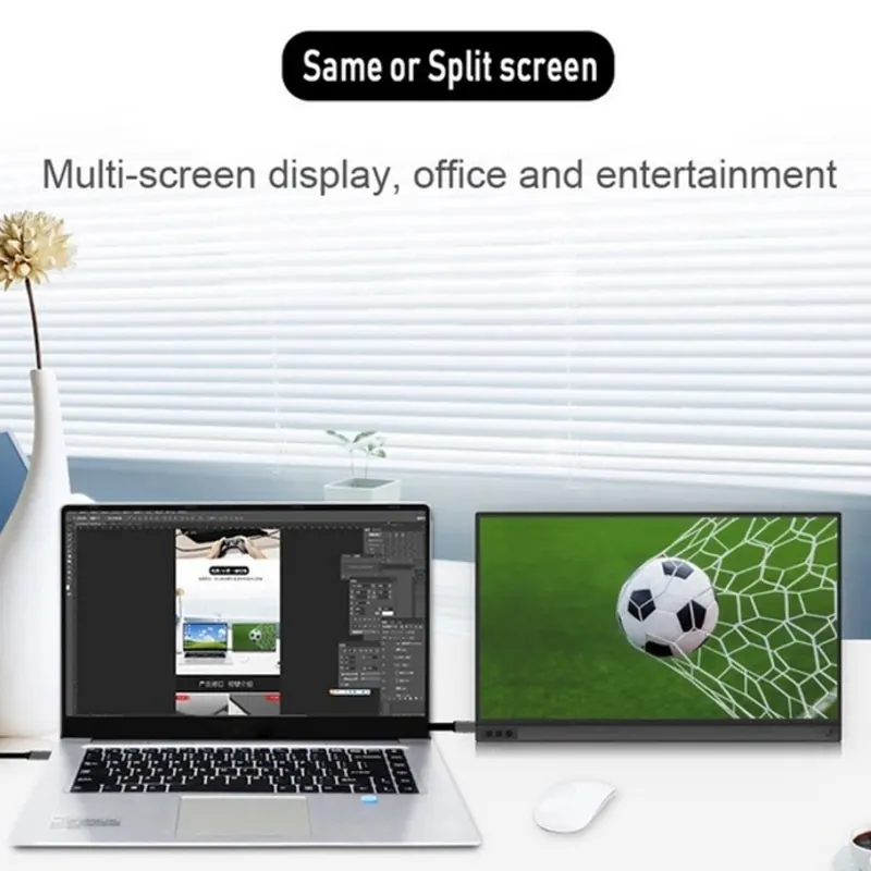  15.6 inch Touch Screen Monitor Portable Ultrathin 1080P IPS HD USB Type C Dispaly for laptop phone 