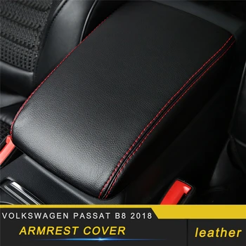 

For Volkswagen Passat B8 2018 Car Care Armrest Box Protector Cover Leather Mat Pad Cushion Interior Accessories