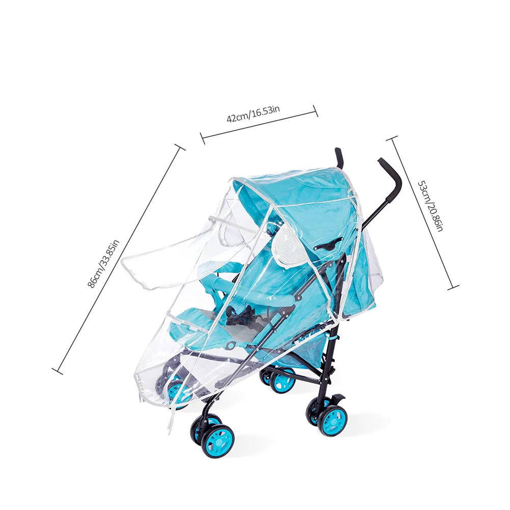 Baby stroller umbrella accessories rain cover universal EVA transparent wind cover baby stroller stroller dust cover