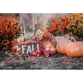 

Vinyl pumpkin flowers halloween Backdrop Photography Background Children baby photography backgrounds for Photo studio