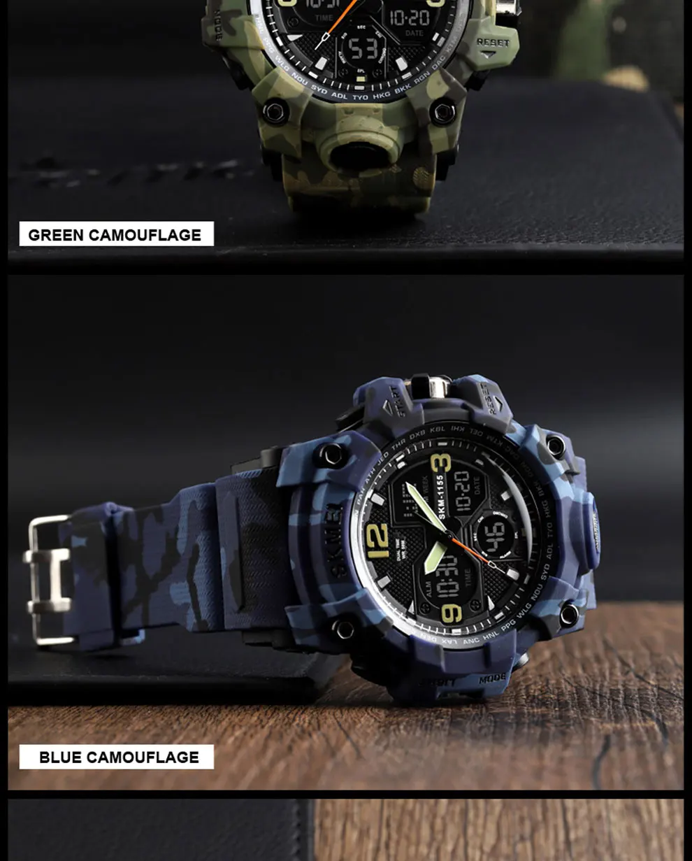 de quartzo digital led eletrônico relógio masculino