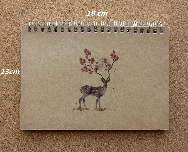 

1 x Spiral Weekly Kraft Paper Notebook Note Pad Monthly Journal Diary Sketchbook Planner Cahier 13 x 18cm