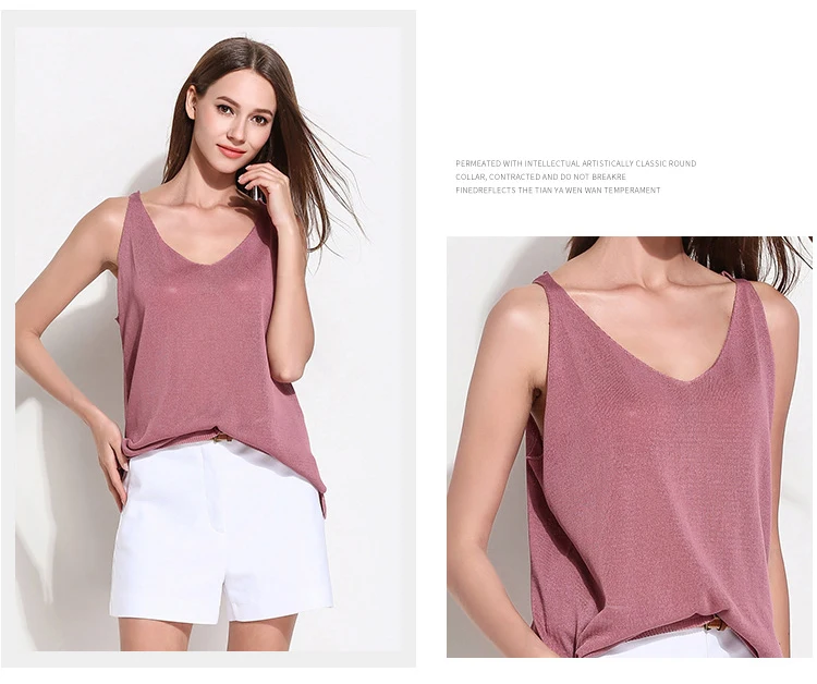 XIKOI Knitted Vest 2018 Summer Women Casual Sleeveless O-Neck Sweater Vest Fashion Crop Tops Women Veste Femme (3)