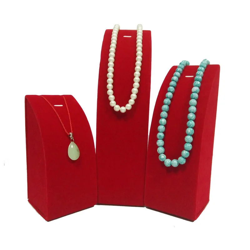 Buy Fine Velvet Pendant Necklace Display Shelf Grey