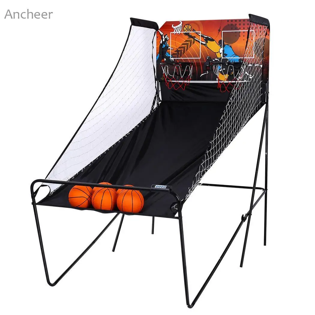 Folding Double Basketball Stand Shootout Indoor Basketball Gamein